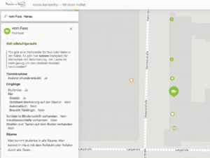Ein Screentshot der Online-Stadtkarte Hanau-Barrierefrei