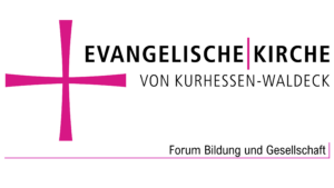 Pinkes Kreuz mit der Aufschrift Evangelische Kirche
