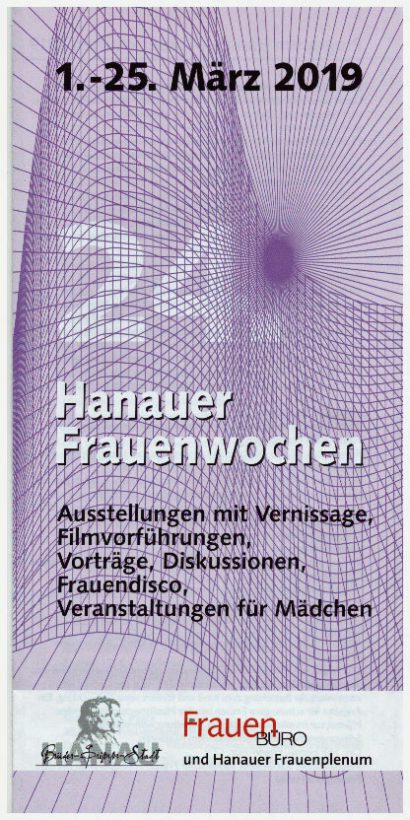 Hanauer Frauenwochen vom 1. bis 25. März 2019