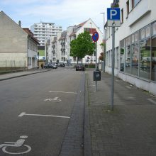 Behindertenparkplatz (2 Stellplätze) – Steinheimer Straße / Höhe Haus Nr. 2, 63450 Hanau