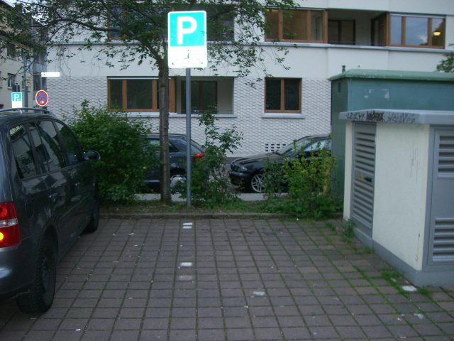 Behindertenparkplatz (6 Stellplätze) – Französische Allee (Parkplatzanlage rund um die Niederländisch-Wallonische Kirche), 63450 Hanau