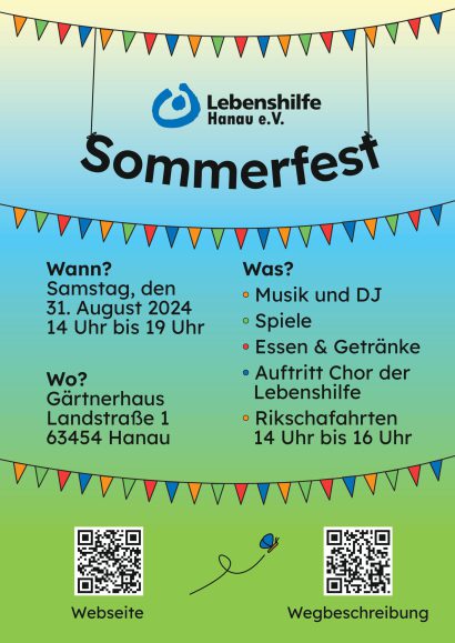 Einladung zum Sommerfest der Lebenshilfe Hanau e.V.