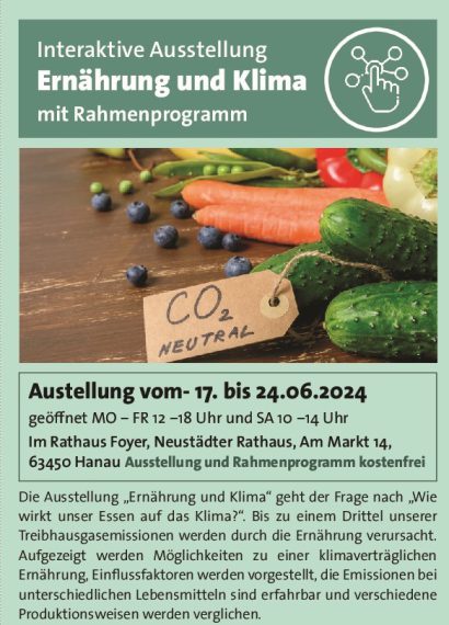 Interaktive Ausstellung Ernährung und Klima mit Rahmenprogramm